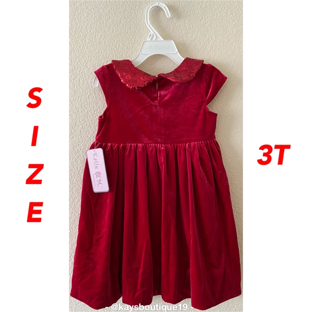 NWT Katie M. Velvet Toddler Dresses Sizes 2T & 3T - Picture 5 of 7